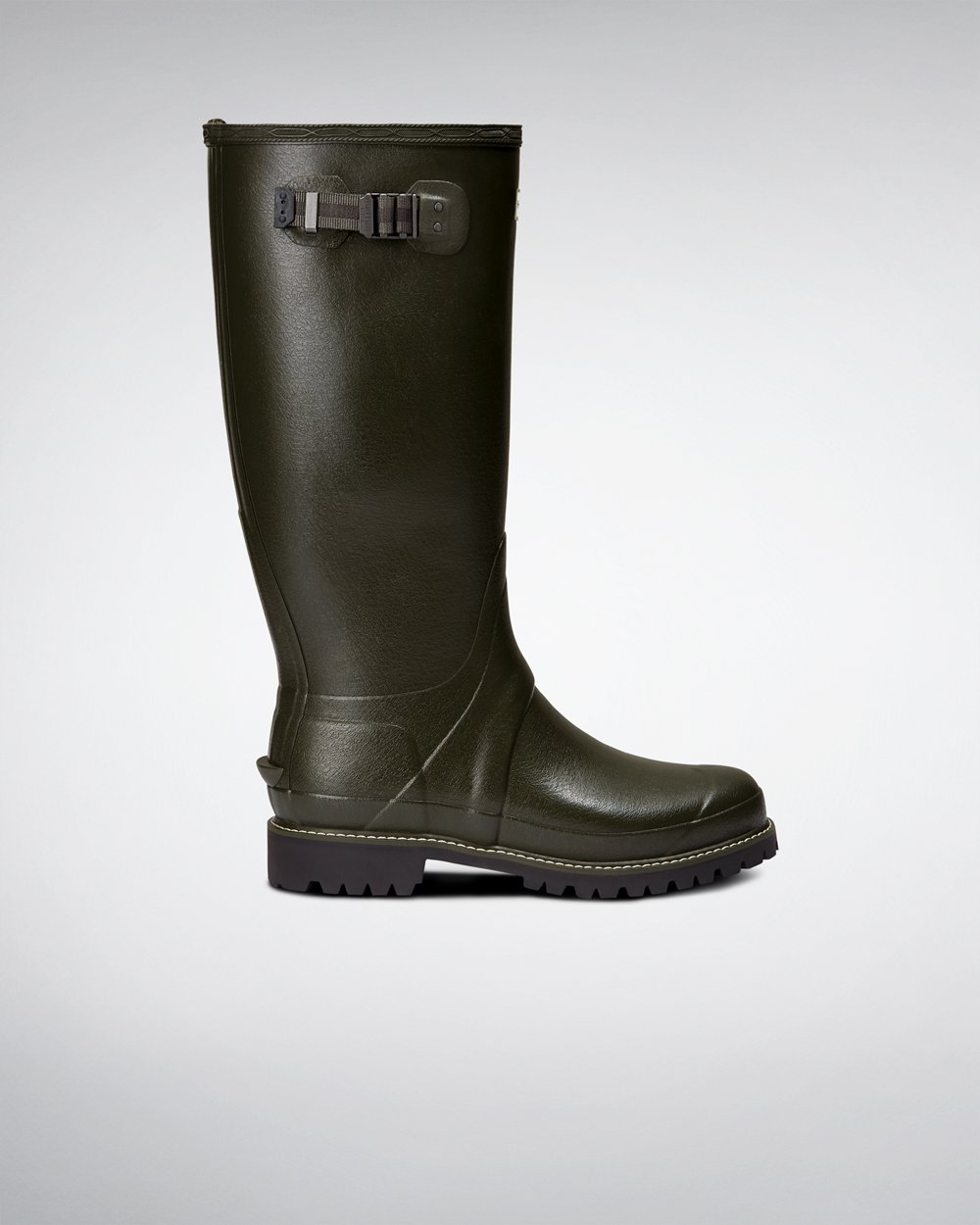 Botas de Lluvia Anchas Hunter Hombre - Balmoral - Verde Oscuro Oliva - BKGIFWT-96